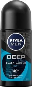 Nivea NIVEA_Men Deep Black Carbon Beat antyperspirant z aktywnym węglem Roll-On 50ml 1