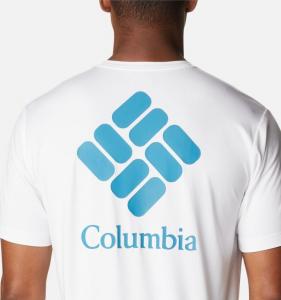 Columbia Koszulka męska Tech Trail Graphic Tee White Heather, r.M 2