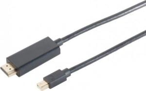 Kabel DisplayPort Mini - HDMI 2m czarny (10-53035) 1