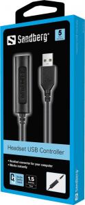 Karta dźwiękowa Sandberg Headset USB Controller (134-17) 3