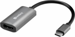 Adapter USB Sandberg USB-C - HDMI Szary  (136-36) 1