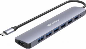 HUB USB Sandberg 7x USB-A 3.0 (136-40) 1
