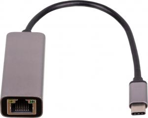Adapter USB Akyga USB-C - RJ45 Szary  (AK-AD-65) 1