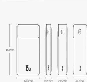 Powerbank Baseus Bipow Digital Display 15W 30000mAh Biały 13