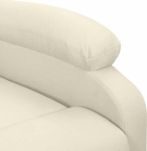 vidaXL Masujący fotel podnoszony, rozkładany, kremowy, tkanina 6
