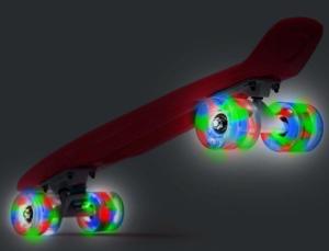 Deskorolka SMJ sport Deskorolka fiszka ze świecącymi kółkami LED BS-2206PL różowa 2