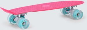Deskorolka SMJ sport Deskorolka fiszka ze świecącymi kółkami LED BS-2206PL różowa 4