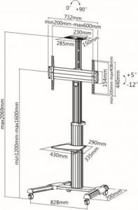 Fiber Novelty Stojak podłogowy FN 7000 37'' - 70'' 2
