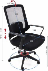 Krzesło biurowe Ergosolid AMO-70 Czarne 12