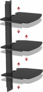 Ergosolid OVI-S3 - Półka audio/video/DVD hartowane szkło, bardzo wysoka jakość wykonania 2