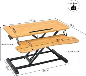 Costway Regulowana podstawka na biurko (HW66606NA) 5