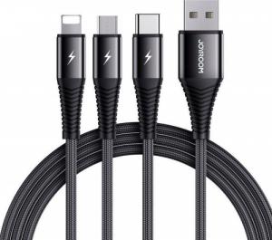 Kabel USB Joyroom USB-C - Lightning 1.2 m Czarny (JYR076BLK) 1