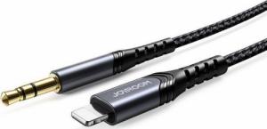 Kabel USB Joyroom Lightning - mini Jack 3.5 mm 1 m Czarny (JYR075BLK) 1