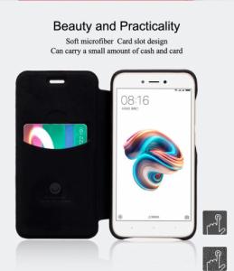 Lenuo Etui flip z klapką Lenuo LeDream Xiaomi Redmi Note 5A Brązowy 10