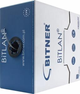 BITNER Kabel skrętka drut U/UTP cat. 5e 100% miedź 1m - BITNER, BiTLAN, 200 MHz 1