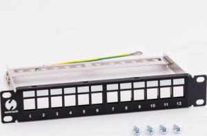 NetRack Patch panel 10" 12x slot keystone UTP (104-22) 1