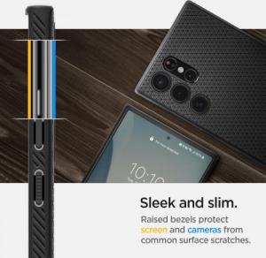 Spigen Etui Braders Spigen Liquid Air do Galaxy S22 Ultra Matte Black 8