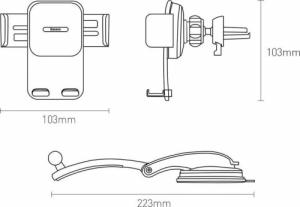 Baseus Uchwyt zaciskowy do samochodu Easy Control Clamp SUYK000-001 6