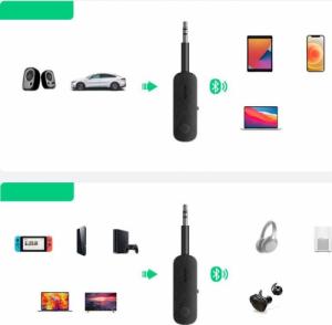 Adapter bluetooth Ugreen Odbiornik nadajnik Bluetooth Mini Jack 3,5 mm czarny 15