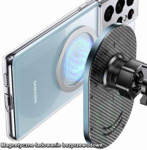 Usams Uchwyt magnetyczny do samochodu Magnetic Car Wireless Charging 15W CD170DZ01 2