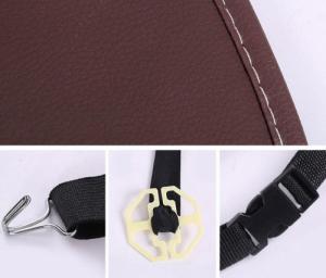 Organizer samochodowy na fotel siedzenie z mini stolikiem do auta beżowy 9