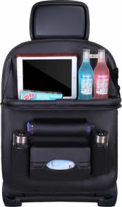 Organizer samochodowy na fotel siedzenie z mini stolikiem do auta czarny 2