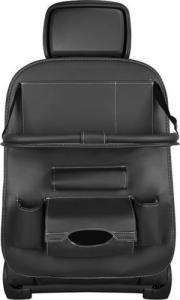Organizer samochodowy na fotel siedzenie z mini stolikiem do auta czarny 4