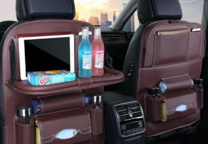 Organizer samochodowy na fotel siedzenie z mini stolikiem do auta czarny 10