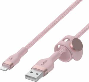 Kabel USB Belkin USB-A - Lightning 3 m Różowy (CAA010BT3MPK) 1