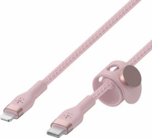 Kabel USB Belkin USB-C - Lightning 3 m Różowy (CAA011BT3MPK) 1