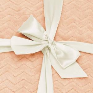 Springos Narzuta na łóżko, pled 70x160cm tłoczony, dwustronny koc na kanapę brzoskwiniowy UNIWERSALNY 7