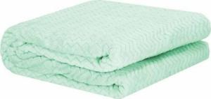 Springos Narzuta na łóżko, pled 200x220 cm tłoczony, dwustronny koc na kanapę jasna zieleń UNIWERSALNY 11