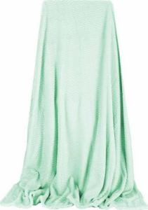 Springos Narzuta na łóżko, pled 200x220 cm tłoczony, dwustronny koc na kanapę jasna zieleń UNIWERSALNY 9