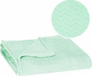 Springos Narzuta na łóżko, pled 200x220 cm tłoczony, dwustronny koc na kanapę jasna zieleń UNIWERSALNY 10