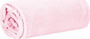 Springos Narzuta na łóżko, pled 70x160cm tłoczony, dwustronny koc na kanapę różowy UNIWERSALNY 8