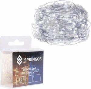Lampki choinkowe Springos 30 LED białe zimne 1