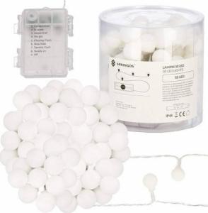 Lampki choinkowe Springos 50 LED białe ciepłe 12