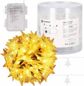 Lampki choinkowe Springos 50 LED białe ciepłe 2