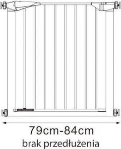 Springos Bramka zabezpieczająca rozporowa do 84cm szara UNIWERSALNY 7