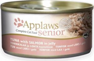 Applaws Applaws Cat Senior tuńczyk łosoś w galaretce 12x70g 2