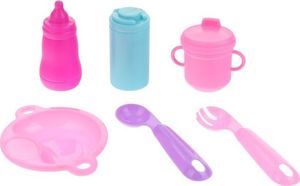 NoboKids Zestaw Lalka Bobas Łóżeczko Bujak Wózek Akcesoria 14