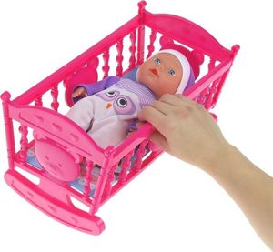 NoboKids Zestaw Lalka Bobas Łóżeczko Bujak Wózek Akcesoria 7