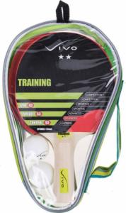 Vivo Zestaw tenis stołowy 2 rakietki Training + 2 piłki Vivo white Uniwersalny 5