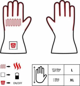 Glovii GLOVII Ogrzewane skórzane rękawice narciarskie XL 8