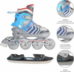 Rolki Nils Extreme NH18192 z wymienną płozą regulowane szare r. 39-43 4