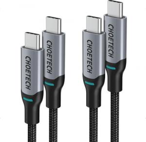 Kabel USB Choetech USB-C - USB-C 1.8 m Czarny (6971824977301) 1