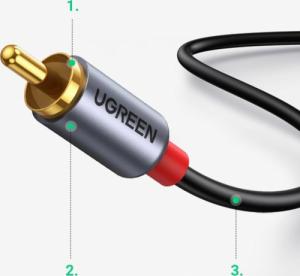 Kabel USB Ugreen USB-C - RCA 1.5 m Szary (UGR1184BLK) 2