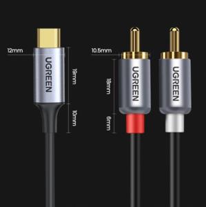 Kabel USB Ugreen USB-C - RCA 1.5 m Szary (UGR1184BLK) 9