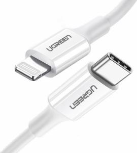 Kabel USB Ugreen USB-C - Lightning 0.25 m Biały (6957303867462) 1