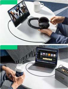 Kabel USB Ugreen USB-C - mini Jack 3.5 mm 1 m Czarny (UGR1190BLK) 9